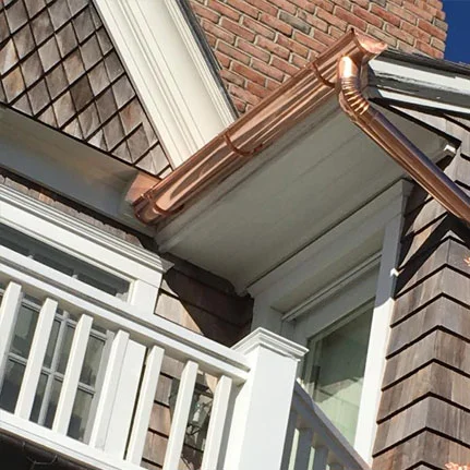 copper gutter installation Ridge ny